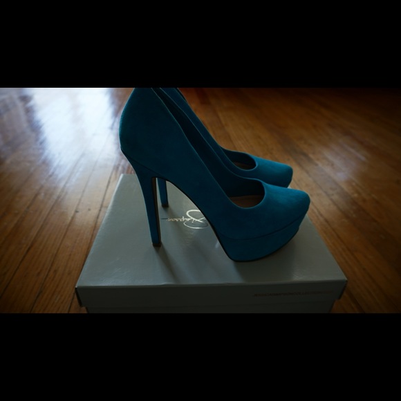 Jessica Simpson Waleo Pumps - Size 7.5 (turquoise) - Picture 2 of 7